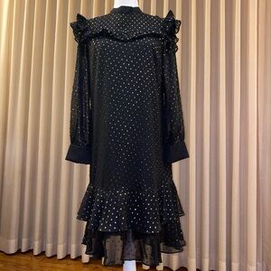 Ted Baker Black Dress with Gold Dots
